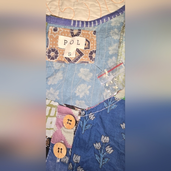 Women's Pol S Oversized Colorful Patchwork Jumpsuit Boho Cottagecore - Picture 4 of 6